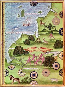 Fol.34v Mapa Australii z „Cosmographie Universelle”, 1555
